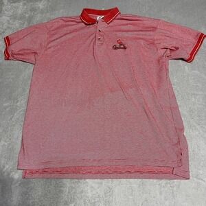 Vintage‎ St Louis Cardinals Polo Shirt Mens XXL Dynasty MLB Baseball Embroidered